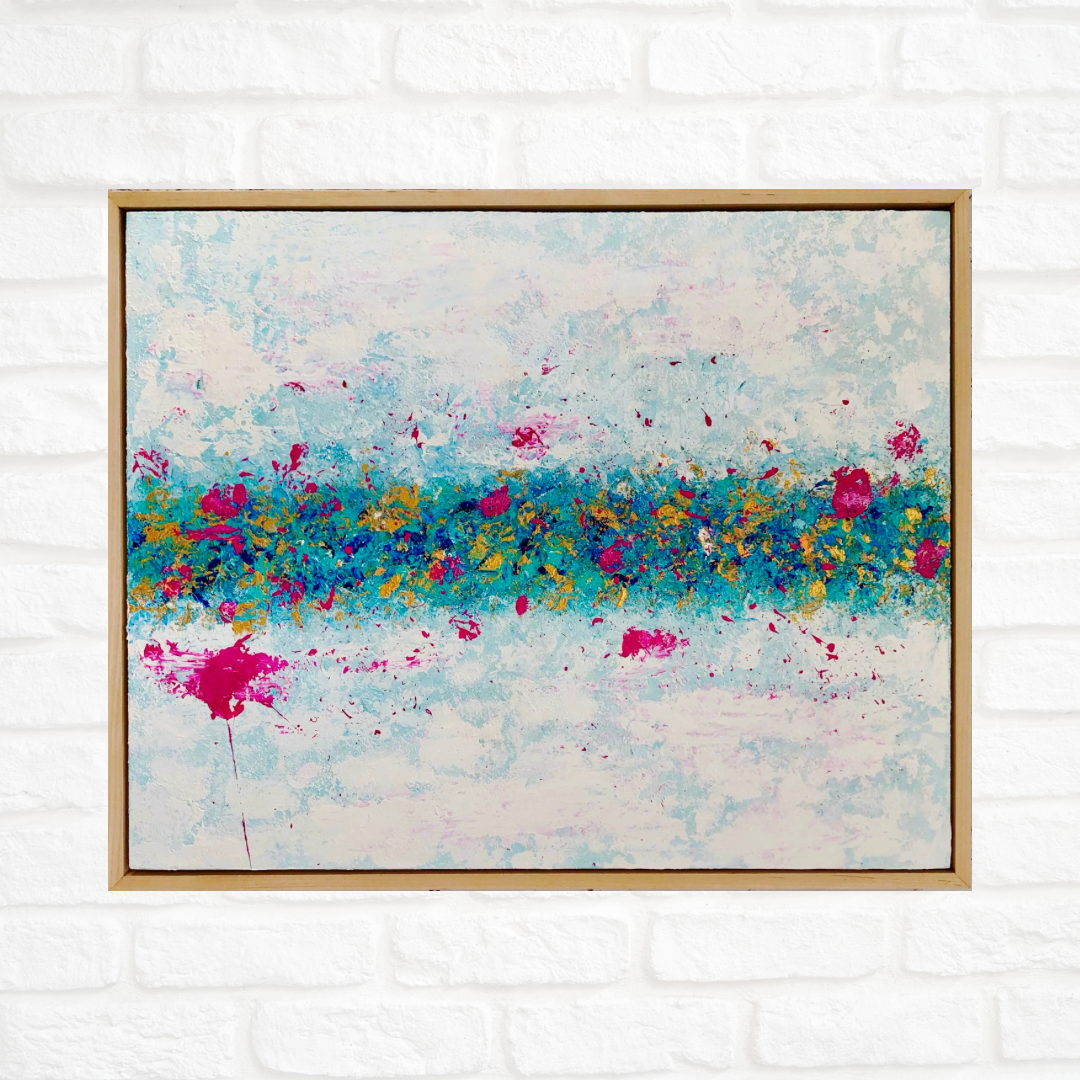 New Moon Over OKC | 16"x20" Framed Original Abstract