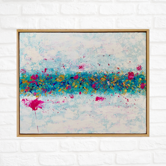New Moon Over OKC | 16"x20" Framed Original Abstract