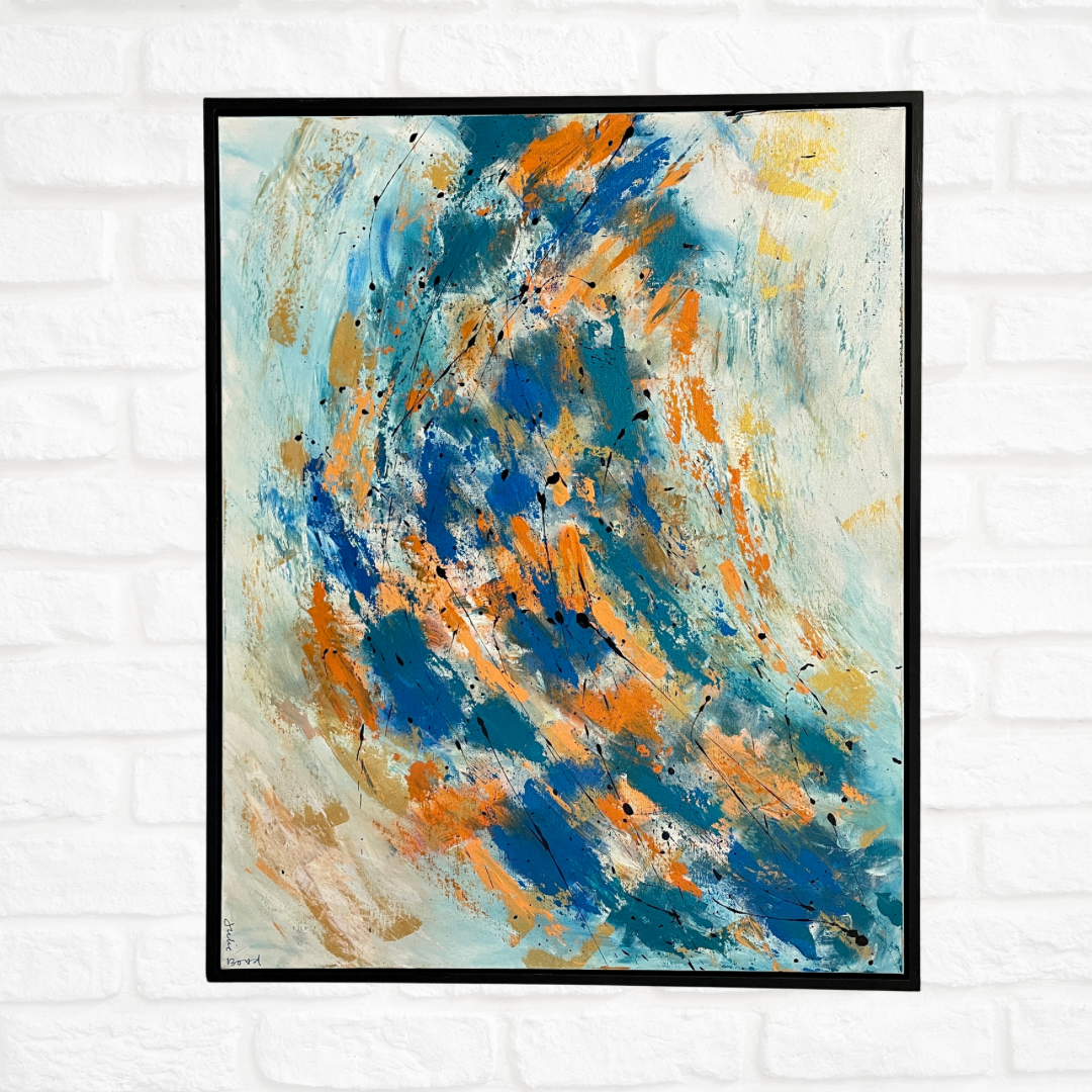 Upward Trends | 24"x30" Framed Original Abstract