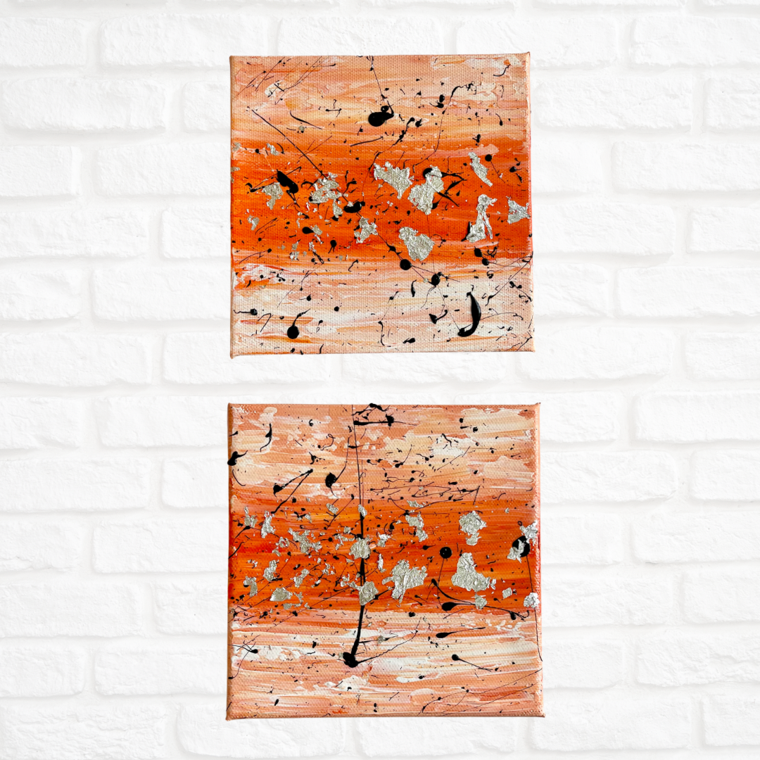 Orange Power | 6"x6" Original Abstract (2 available)