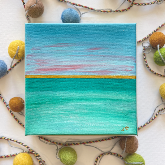 Boat Drinks | 6”x6” Original Abstract