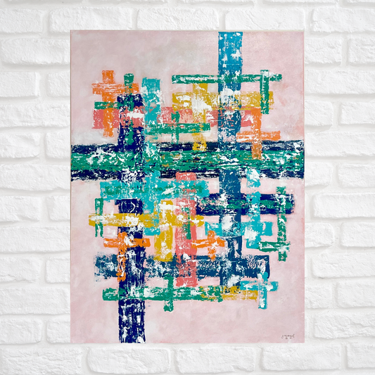 Connected | 30"x40" Original Abstract Outline
