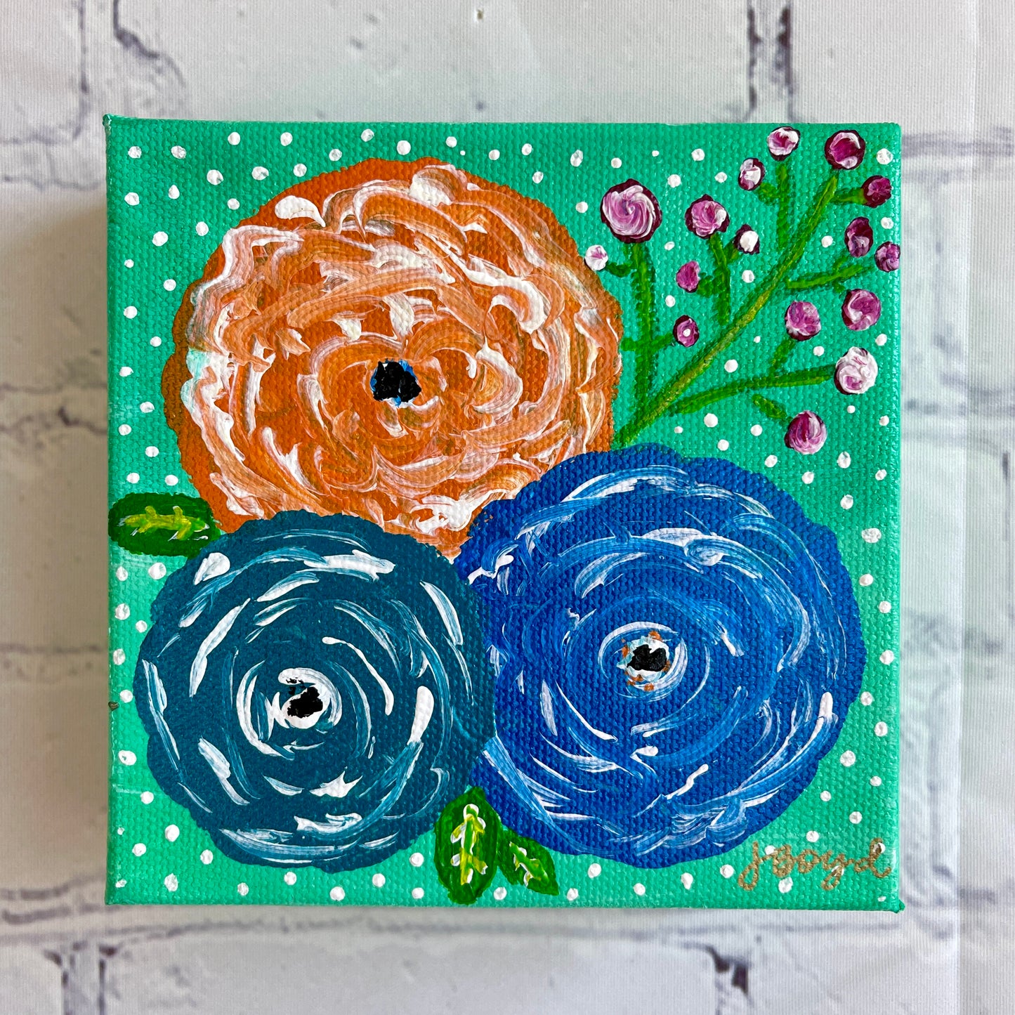 Bloom it Out | 5"x5" Original Abstract