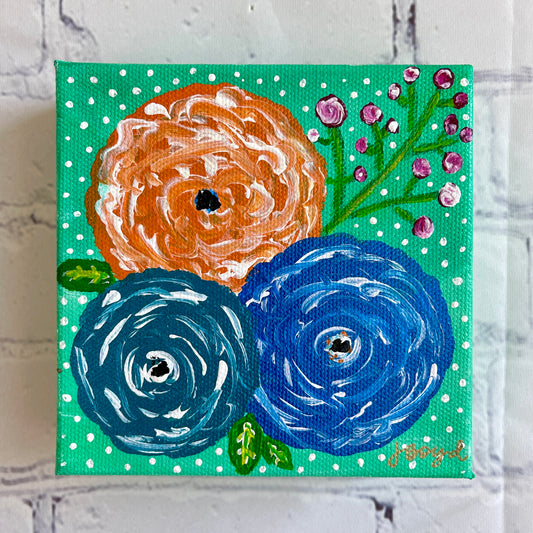 Bloom it Out | 5"x5" Original Abstract