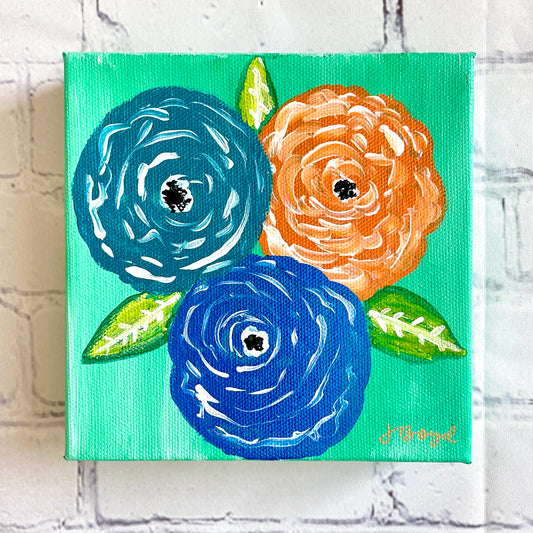 Green with Envy | 6"x6" Original Abstract