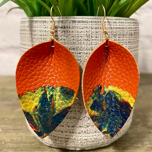2.25" Petal Earrings "Jean"