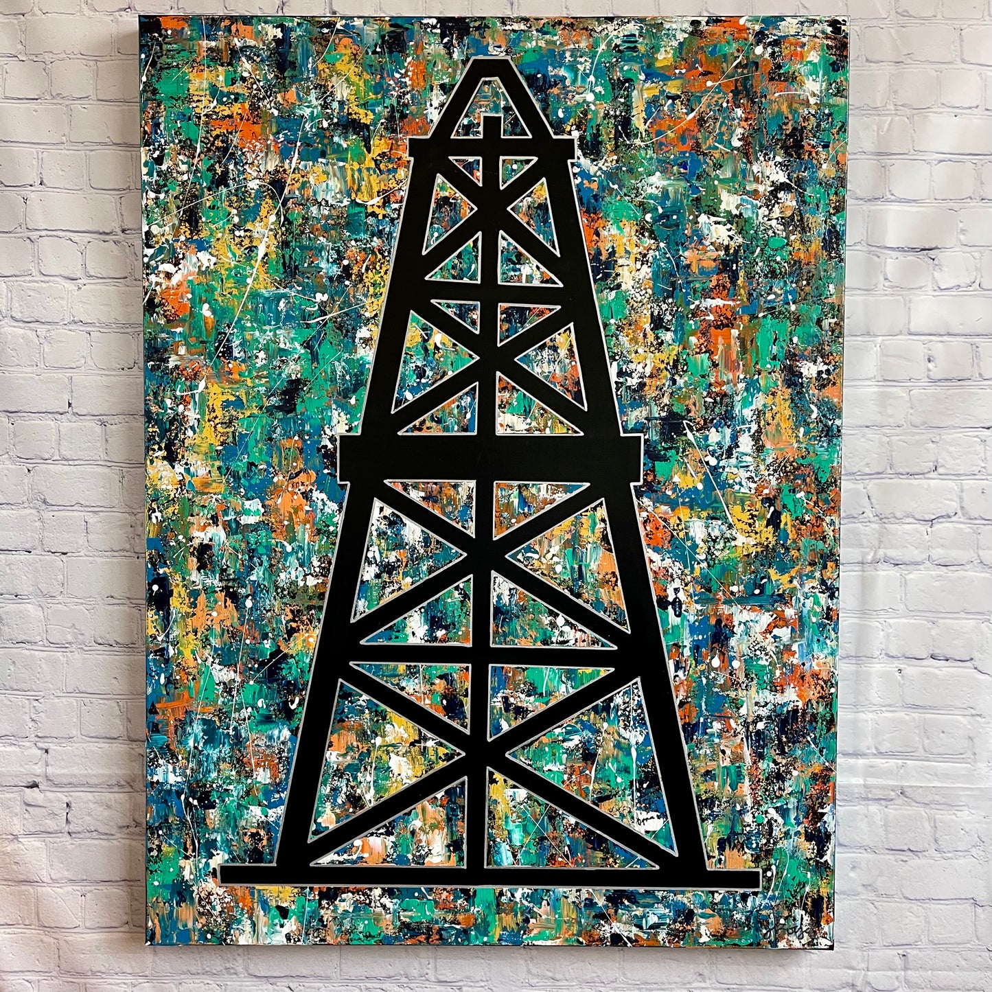 Living on a Prayer | 30"x40" Original Abstract Outline