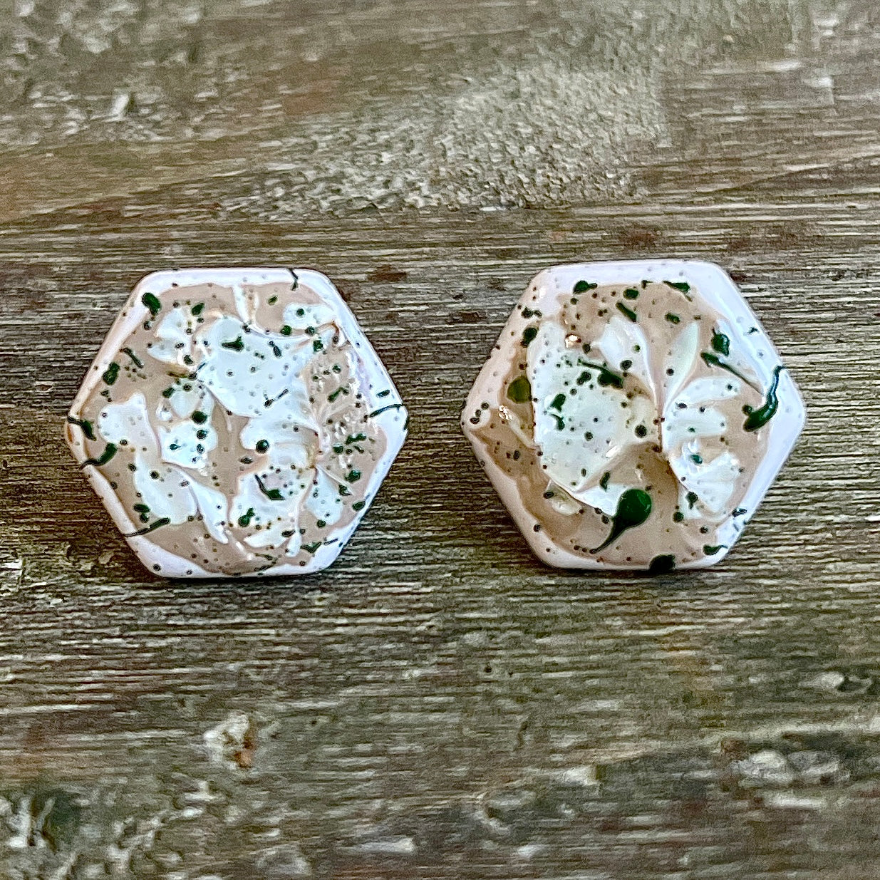 Hexagon Stud Earrings “Lana”