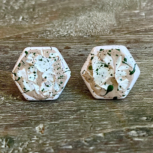 Hexagon Stud Earrings “Lana”