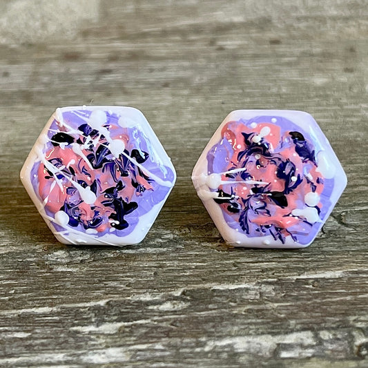 Hexagon Stud Earrings “Sydney”