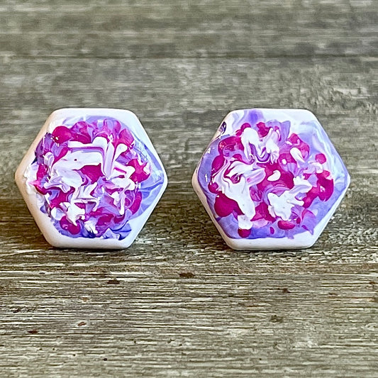 Hexagon Stud Earrings “Grace”