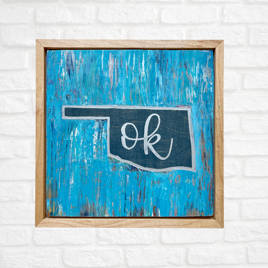 OK | 8"x8" Framed Original Abstract