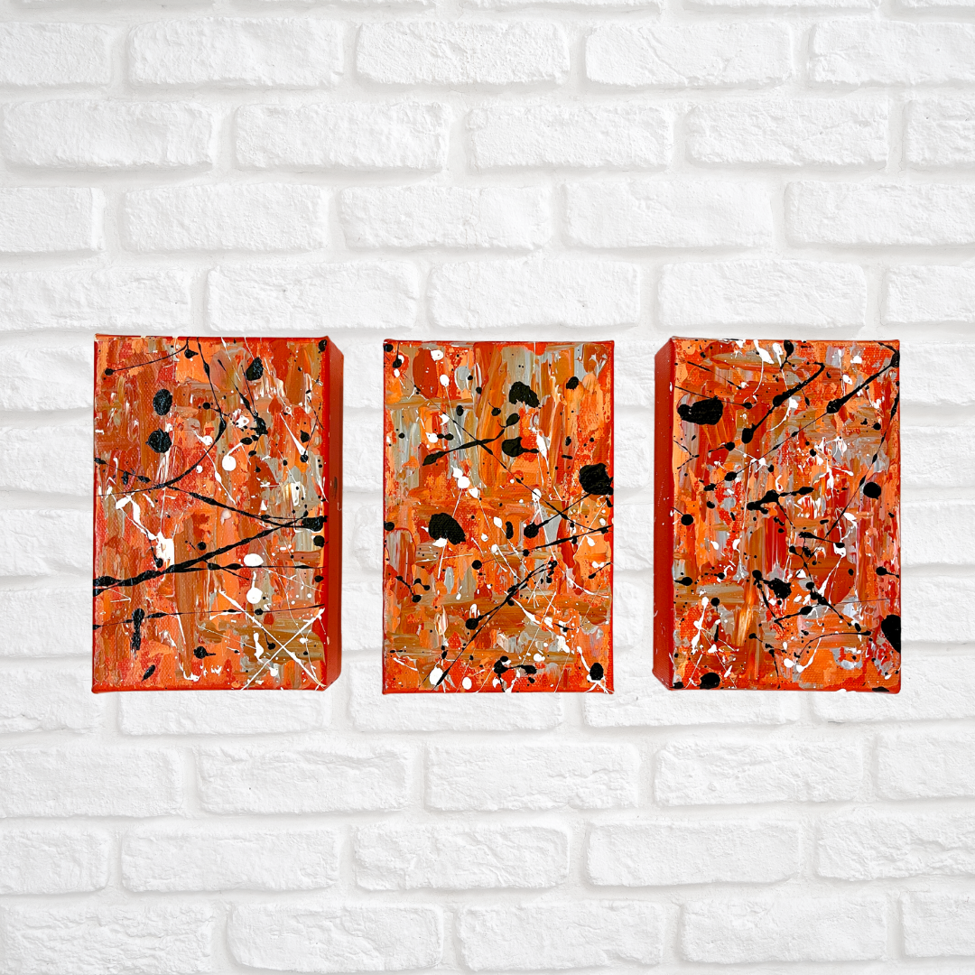 Triple Threat | Three 4"x6" Original Abstracts