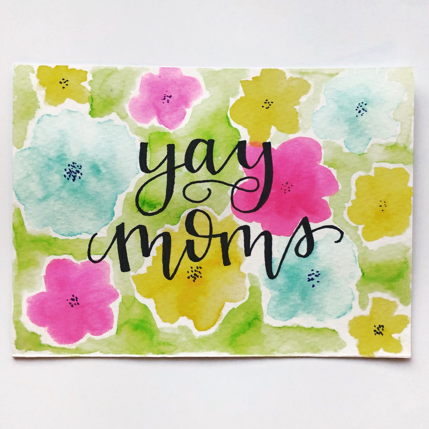 Hand Lettered Watercolor Card