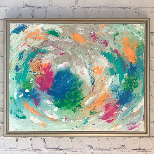 Merry Go Round | 16"x20" Framed Original Abstract