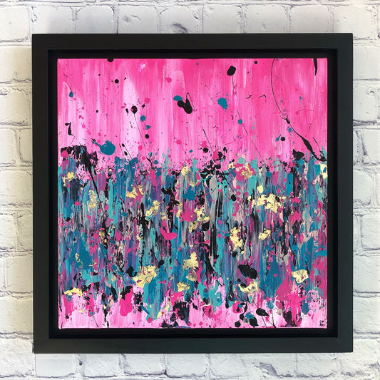 Confetti | 12"X12" Framed Original Abstract