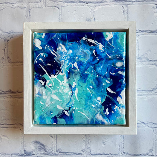 Believe | 5"x5" Framed Original Abstract