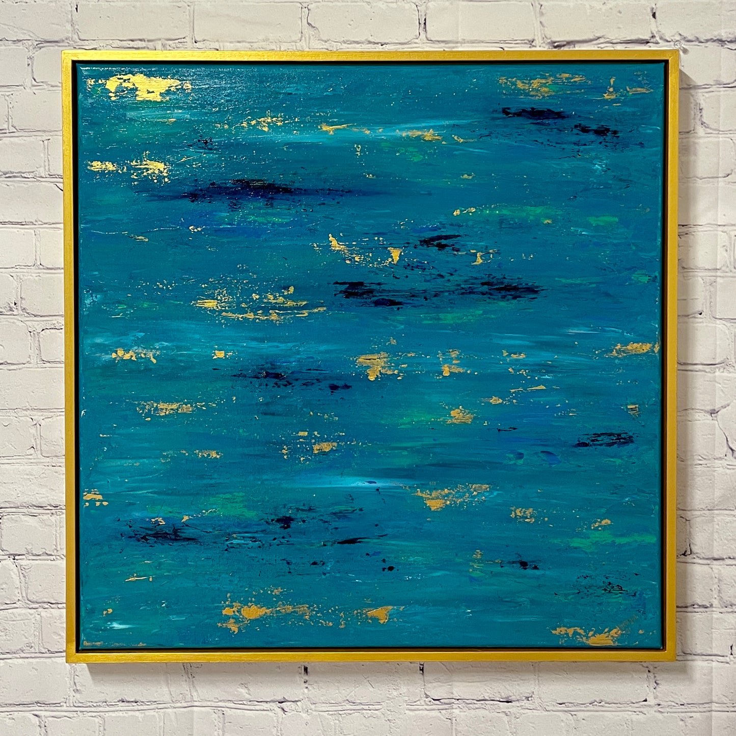 Let's Just Fall | 24"x24" Framed Original Abstract