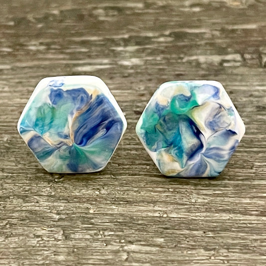 Hexagon Stud Earrings “Sheila”